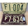 Image 3 : 1953 + 1954 Sask licence plates