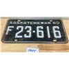 Image 1 : 1960 Sask licence plate (lots 1452-1455 all have the same number)