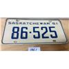 Image 2 : 1961 Sask licence plate (lots 1456-1463 all have the same number)