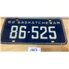 Image 1 : 1962 Sask licence plate (lots 1456-1463 all have the same number)