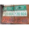 Image 3 : 4 pair  1960's Sask licence plates - 1963, 1964, 1965, 1966