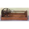Image 1 : Wooden tool caddy and 10" steel wheel