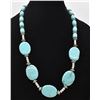 Image 1 : Turquoise and Pearl Neclace w/SS Round Beads