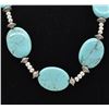 Image 2 : Turquoise and Pearl Neclace w/SS Round Beads