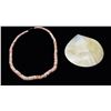 Image 1 : Navajo Orange Shell Necklace and Large Shell