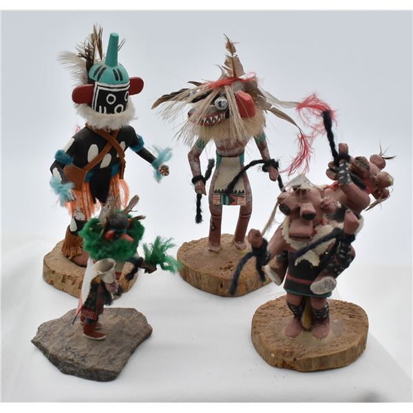 4 Native American Navajo Miniature Kachinas