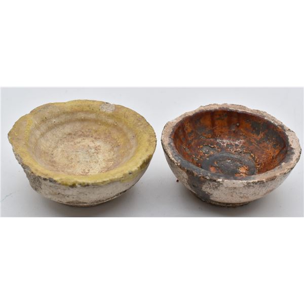 2 Antique Mining Single Sample Crucibles