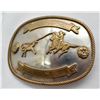 Image 2 : Vintage Nickel Silver Cowboy Roping Belt Buckle
