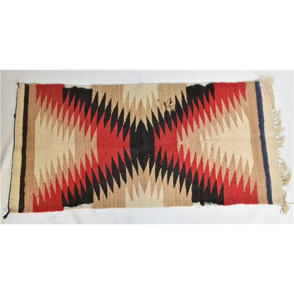 Historic Native American Navajo Wool Textile Rug