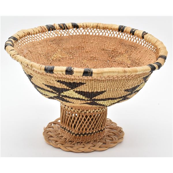 Native American Hupa Pedestal Basket