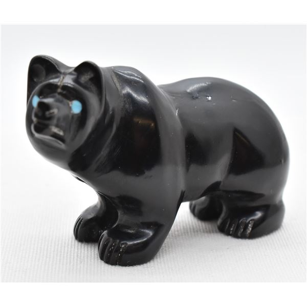Native American Zuni Jet Bear Fetish