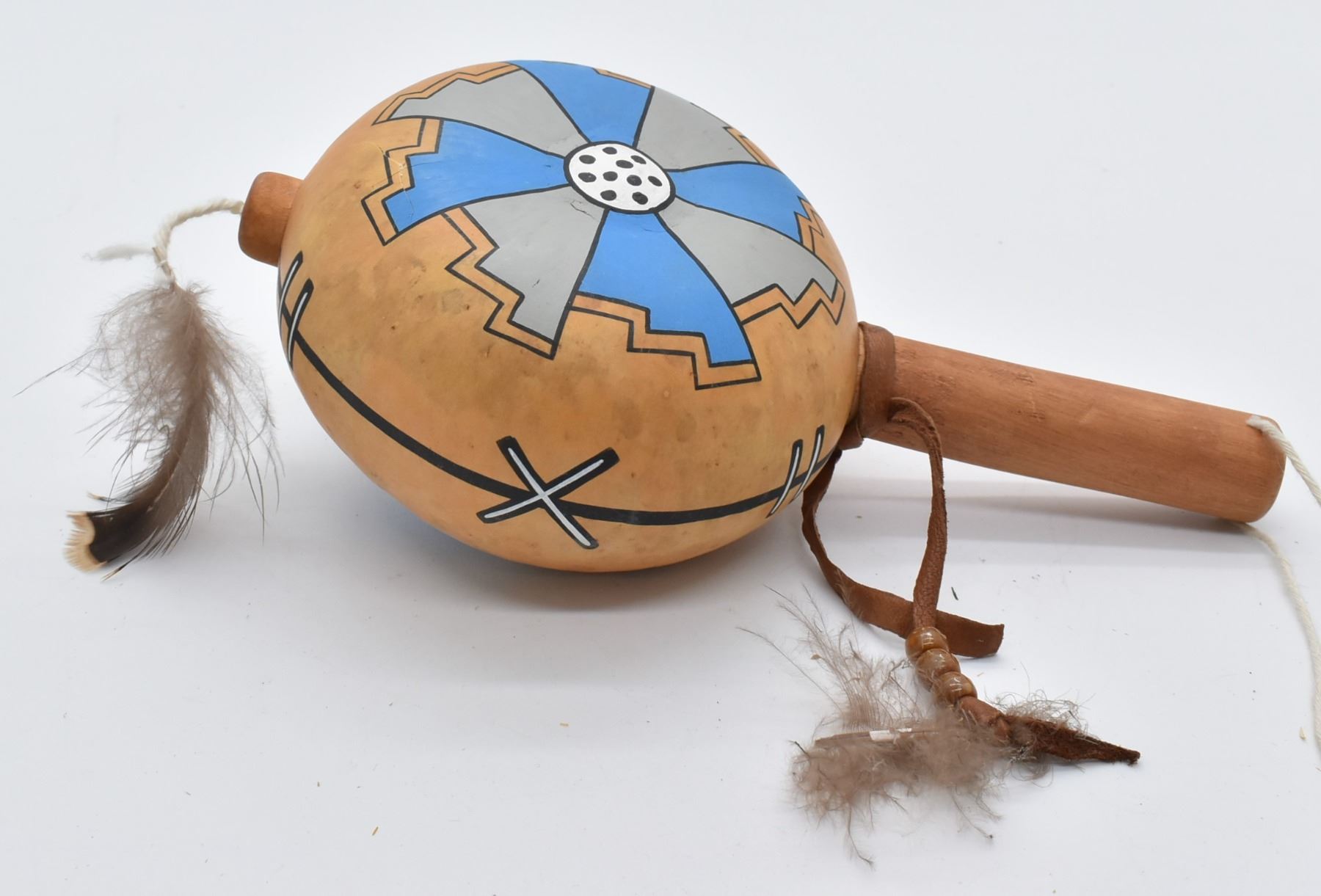 Native American Hopi Gourd Rattle
