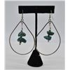 Image 2 : Navajo Turquoise Nugget Pierced Wire Earrings