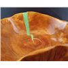 Image 2 : Large Turned Wood Bowl with Chip Inlay Turquoise
