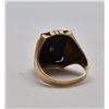 Image 3 : 14K Gold and Black Onyx Ring, Size 8.5