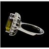 Image 3 : 4.62 ctw Ametrine Quartz and Diamond Ring - 14KT White Gold