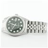 Image 5 : Rolex Mens Stainless Steel Black Diamond 36MM Datejust Wristwatch