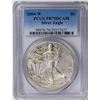 Image 1 : 2004-W American Silver Eagle .999 Fine Silver Dollar Coin PCGS PR70DCAM