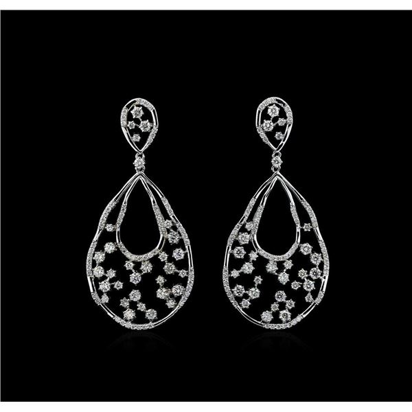 2.19 ctw Diamond Earrings - 14KT White Gold