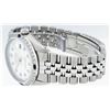 Image 8 : Rolex Mens Stainless Steel White Diamond & Sapphire 36MM Datejust Wristwatch