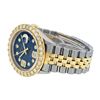 Image 7 : Rolex Mens Stainless Steel and Yellow Gold Blue VVS Diamond 36mm Datejust