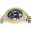 Image 9 : Rolex Mens Stainless Steel and Yellow Gold Blue VVS Diamond 36mm Datejust