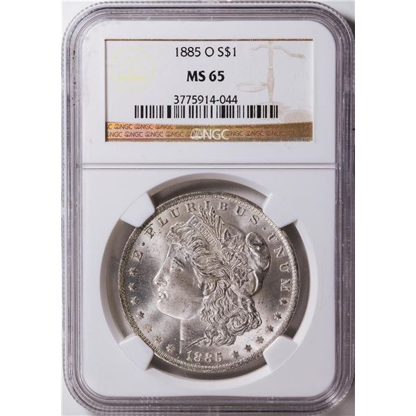 1885-O $1 American Silver Eagle Dollar Coin NGC MS65