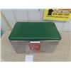 Image 2 : 7 Up Embossed Aluminum Picnic Cooler with Upholstered Top 13" x 14" x 22"