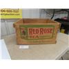 Image 1 : Red Rose Tea Shipping Crate - Very Nice Graphics - NO Lid 10" x 16" x 20"