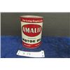 Image 1 : Amalie Motor Oil Cardboard Container with Metal Top + Bottom - Full of Product 1 Quart