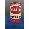 Image 3 : Amalie Motor Oil Cardboard Container with Metal Top + Bottom - Full of Product 1 Quart