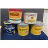 Image 2 : 5 Tobacco Tins + Cigar Box ; 2 Sportsman, Black Cat, MacBarens, Amphora, El Producto