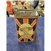 Image 2 : Vintage Tin with British Military - NO Lid 4" x 4" x 6"