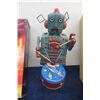 Image 2 : Mechanical Drummer Wind Up Pressed Tin Robot Made in China - New in Box