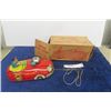 Image 1 : Metal Fire Chief Action Pull Toy in Original Box T.Cohn - Made in USA - End Flap is Off
