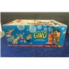 Image 7 : Gino Battery Operated Pressed Tin Balloon Blower in Original Box 10" Tall