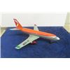 Image 6 : CP Air Pressed Tin Boeing 737 Battery Operated Jet Plane in Original Box T.N Made in Japan 14" Long