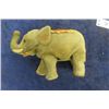 Image 4 : Small Wind Up Tin + Fabric Elephant in Original Box Made in Japan 6" Long - 1 Box Flap is Detached