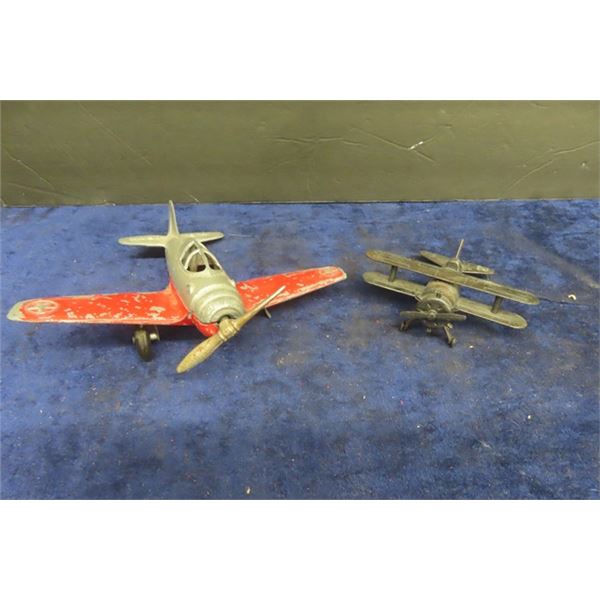 Die Cast Kiddie US Army Plane 6  Long 7.5  Wing Span plus Modern Airplane Pencil Sharpener