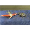 Image 1 : Die Cast Kiddie US Army Plane 6" Long 7.5" Wing Span plus Modern Airplane Pencil Sharpener