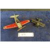 Image 2 : Die Cast Kiddie US Army Plane 6" Long 7.5" Wing Span plus Modern Airplane Pencil Sharpener