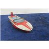 Image 4 : Pressed Tin ' Queen' Wind Up Toy Boat Made in Japan 8" Long
