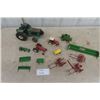 Image 1 : Lot of Played with Farm Toys ; Tonka Tractor, 2 International Tractors, John Deere Combine + Small T