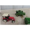 Image 4 : Lot of Played with Farm Toys ; Tonka Tractor, 2 International Tractors, John Deere Combine + Small T