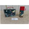 Image 1 : Metal Thermos Space Theme Lunch Pail with Thermos