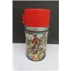 Image 2 : Gunsmoke Major Matt Dillon Metal Thermos Made by Aladdin - Missing Stopper