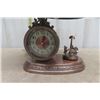 Image 2 : Table Lamp with Clock + Wind Up Carousel Winder