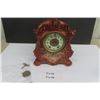 Image 1 : Waterbury Parlor 91 Pendulum + Key Ceramic Mantle Clock