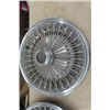 Image 2 : Set of 4 Wire Spoked Hubcaps - Believed to be from Oldsmobile 15"