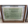 Image 2 : 3 Stock Certificates; Premier Gold Mining, Erie Railroad, Grand Union Company - All Framed